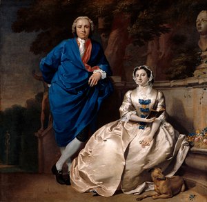 Retrato de George Michael Moser e sua esposa, Mary Guynier, c.1742